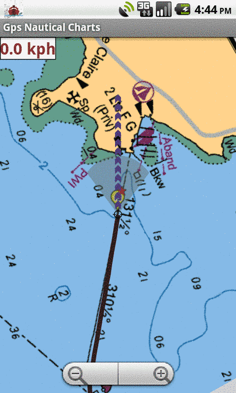 Android Marine Navigation - Auto Follow With Real Time Track Overlay