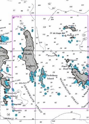 Powell Island and Washington Strait Marine Chart - Nautical Charts App