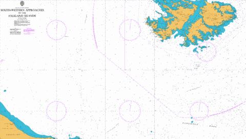 South-Western Approaches to the Falkland Islands Marine Chart - Nautical Charts App