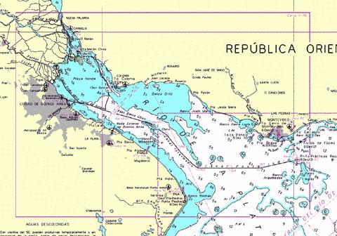 Rio de la Plata Medio y Superior Marine Chart - Nautical Charts App