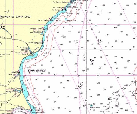 De Puerto San JuliÃ¡n a Rio Gallegos. Marine Chart - Nautical Charts App