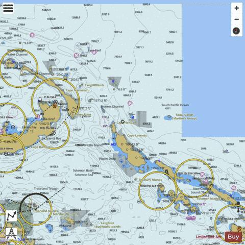 Papua New Guinea - Solomon Islands to Ward Hunt Strait Marine Chart - Nautical Charts App