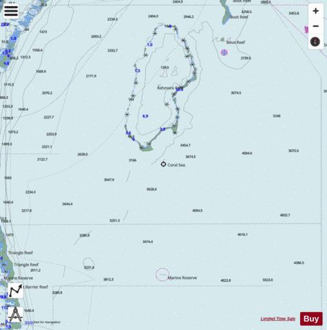 Coral Sea - Ashmore Reef Marine Chart - Nautical Charts App