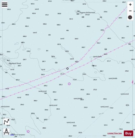 Indian Ocean - Eugene - McDermott Shoal to Heywood Shoal Marine Chart - Nautical Charts App