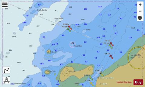 Queensland - Torres Strait - Approaches to Red Island Point Marine Chart - Nautical Charts App