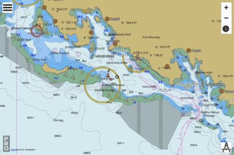 Papua New Guinea - South Coast - Port Moresby and approaches Marine Chart - Nautical Charts App