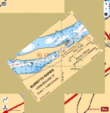 BURRITTS RAPIDS Marine Chart - Nautical Charts App