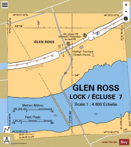 GLEN ROSS LOCK / �CLUSE 7 Marine Chart - Nautical Charts App