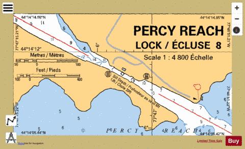 PERCY REACH LOCK / �CLUSE 8 Marine Chart - Nautical Charts App