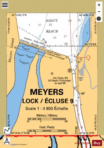 MEYERS LOCK / �CLUSE 9 Marine Chart - Nautical Charts App