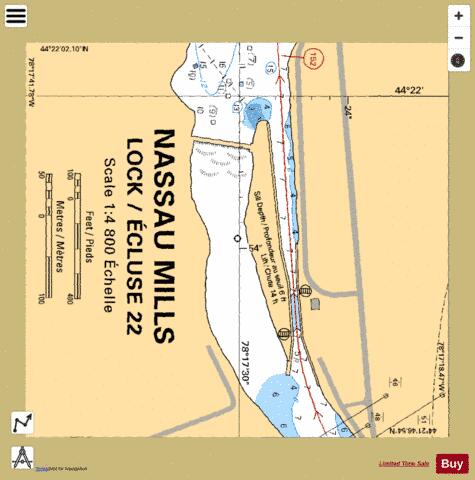 NASSAU MILLS LOCK/�CLUSE 22 Marine Chart - Nautical Charts App
