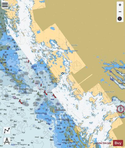 CARLING ROCK TO/� TWIN SISTERS ISLAND Marine Chart - Nautical Charts App