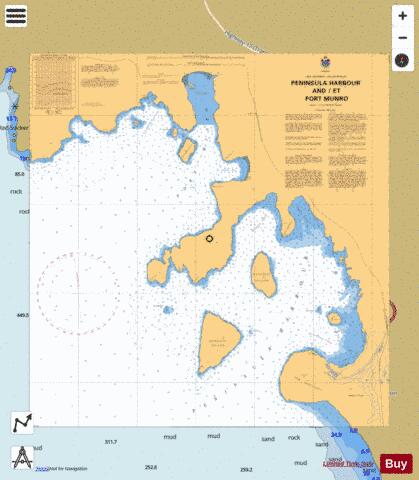PENINSULA HARBOUR AND/ET PORT MUNRO Marine Chart - Nautical Charts App