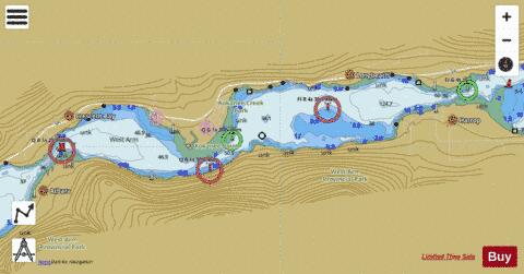 WEST ARM KOOTENAY LAKE HARROP NARROWS TO NINE MILE NARROWS Marine Chart - Nautical Charts App