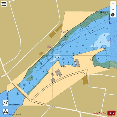 MONTAGUE WHARVES / QUAIS,NU Marine Chart - Nautical Charts App