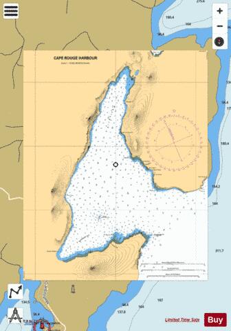 CAPE ROUGE HARBOUR,NU Marine Chart - Nautical Charts App
