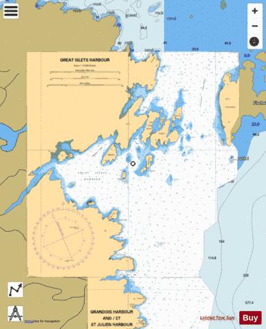 GREAT ISLETS HARBOUR Marine Chart - Nautical Charts App