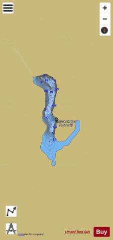 Spruce Coulee Reservoir depth contour Map - i-Boating App