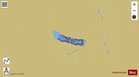 Allison (Chinook, Deadman) Reservoir depth contour Map - i-Boating App