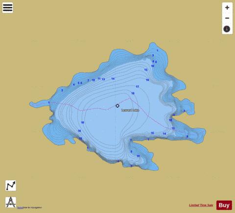 Lessard Lake depth contour Map - i-Boating App