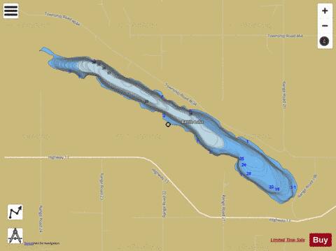 Battle Lake depth contour Map - i-Boating App