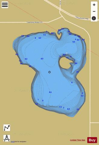 Birch Lake North Bay depth contour Map - i-Boating App