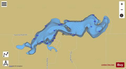Bonnie Lake depth contour Map - i-Boating App