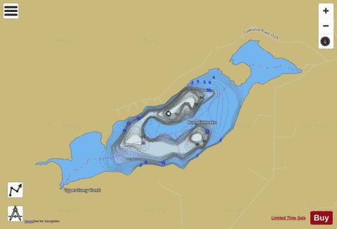 Burnstick Lake depth contour Map - i-Boating App