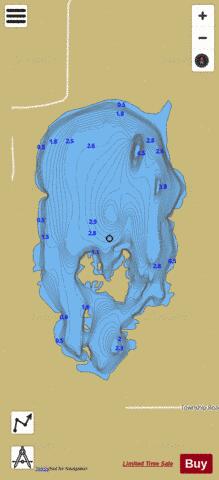 Cache Lake depth contour Map - i-Boating App