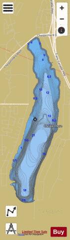 Chestermere Lake depth contour Map - i-Boating App