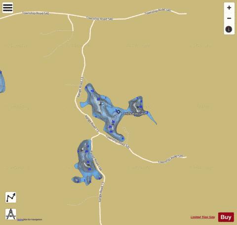 Chickakoo Lake depth contour Map - i-Boating App