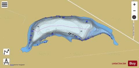 Claude Lake depth contour Map - i-Boating App