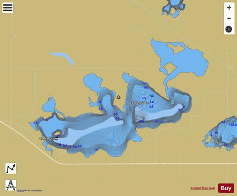 Cooking Lake depth contour Map - i-Boating App