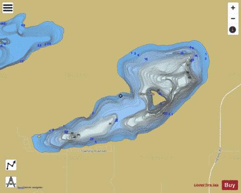 Crane Lake depth contour Map - i-Boating App