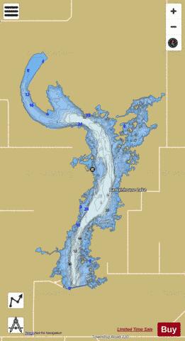 Crawling Valley Reservoir depth contour Map - i-Boating App