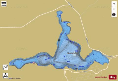 Elkwater Lake depth contour Map - i-Boating App