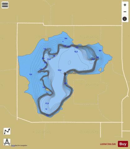 Freeman Lake depth contour Map - i-Boating App