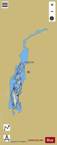 Gregg Lake depth contour Map - i-Boating App