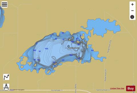 Hastings Lake depth contour Map - i-Boating App