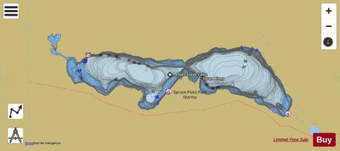Lesser Slave Lake depth contour Map - i-Boating App