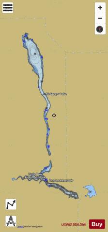 McGregor Lake / Traverse Reservoir depth contour Map - i-Boating App