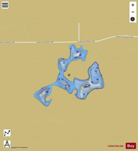 Mere Lake depth contour Map - i-Boating App