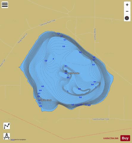 Mitsue Lake depth contour Map - i-Boating App