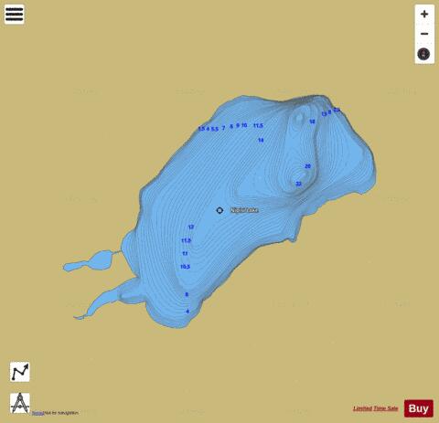 Nipisi Lake depth contour Map - i-Boating App