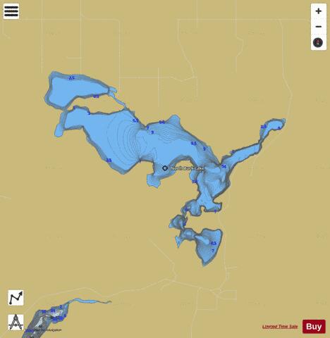 North Buck Lake depth contour Map - i-Boating App