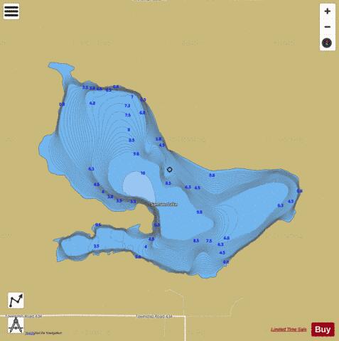 Samson Lake depth contour Map - i-Boating App