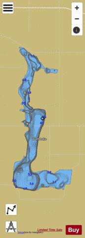 Watt Lake depth contour Map - i-Boating App