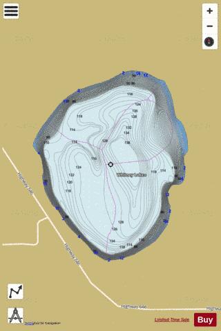 Whitney Lake depth contour Map - i-Boating App