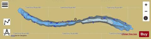 Wizard Lake depth contour Map - i-Boating App