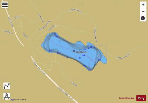 103 Mile Lake depth contour Map - i-Boating App